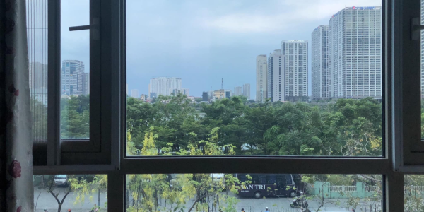 Thi công sơn chống nóng kính tại chung cư Mandarin Garden, Cầu Giấy